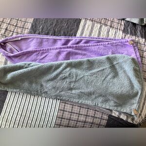 Set of 2 Bamboo hair drying towels